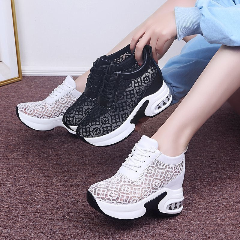 Chaussures à Plate-Forme en dentelle