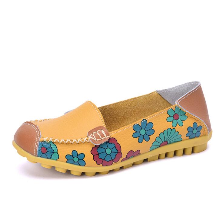 Chaussures orthopédiques en cuir fendu sans lacet pour Femmes - Orazia