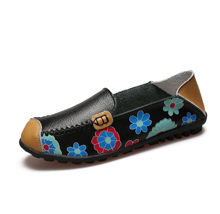 Chaussures orthopédiques en cuir fendu sans lacet pour Femmes - Orazia