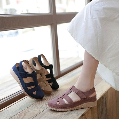 Damen-Sandalen mit optischem Keilabsatz - Wedge