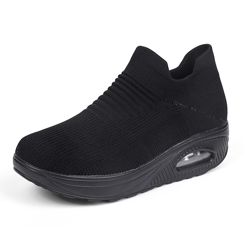 Atmungsaktive orthopädische Sportschuhe für Damen mit Gummisohle