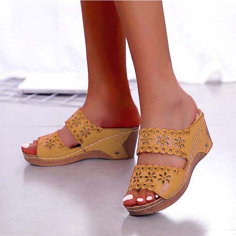 Offene Keilsandalen – Weiß