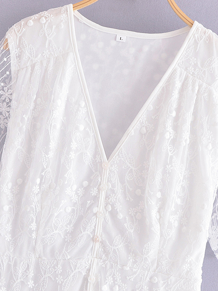 Mid-length bohemian dress - SHANNA