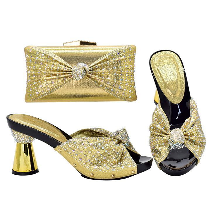 Luxuriöses Schuh- und Taschenset im italienischen Stil – Bella