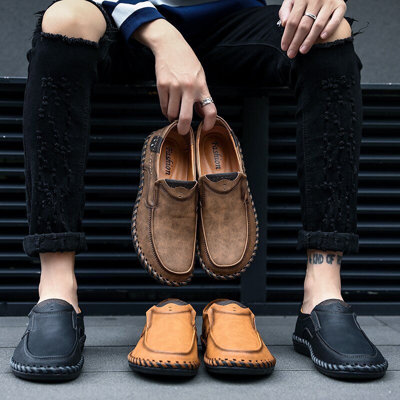 Lässige Lederschuhe für Herren – Zewta