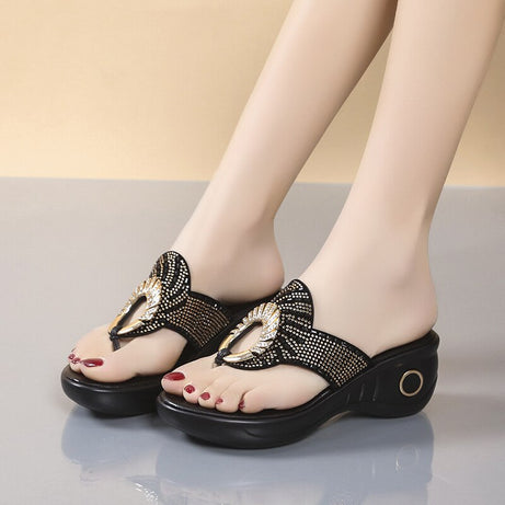 Sommer-Flip-Flops für Damen – rutschfeste Strasssteine