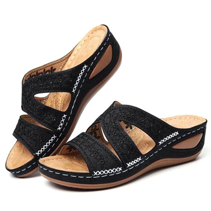 Lässige Outdoor-Sandalen mit Blumenmuster für Damen – Zinny