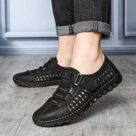Atmungsaktive Ledersandalen für Herren – Zimo