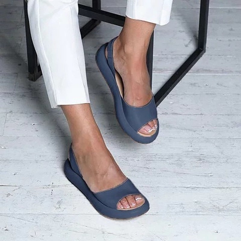 Senwy Damen-Sommersandalen mit offener Zehenpartie