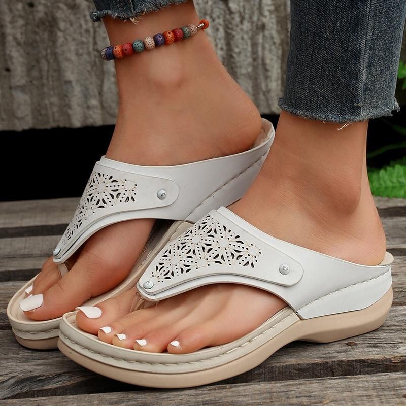 Sandales d'été à talon bas pour Femmes - Retra