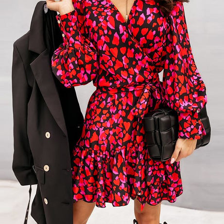 Robe Mi-Longue Manches Lanterne Manches Killa