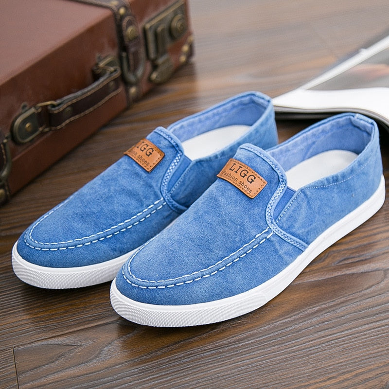 Atmungsaktive Herren-Freizeitschuhe aus Canvas und Denim – Jappy
