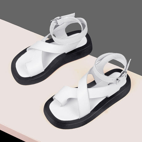 Sandales en cuir pour femmes - Strap