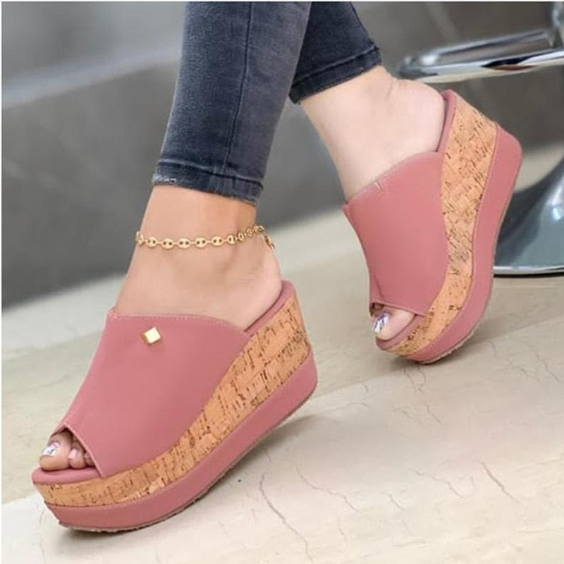 Plateausandalen mit hohem Absatz für Damen – Parker