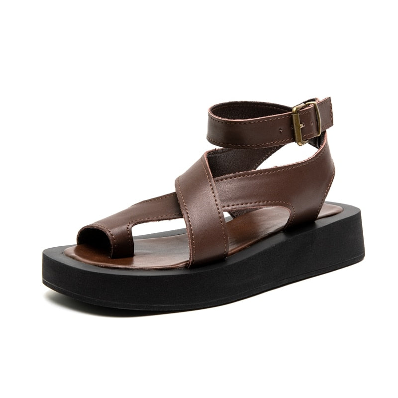 Ledersandalen für Damen – Riemen