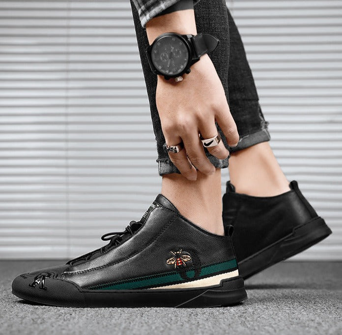 Chaussures en cuir décontractées pour hommes - Patree