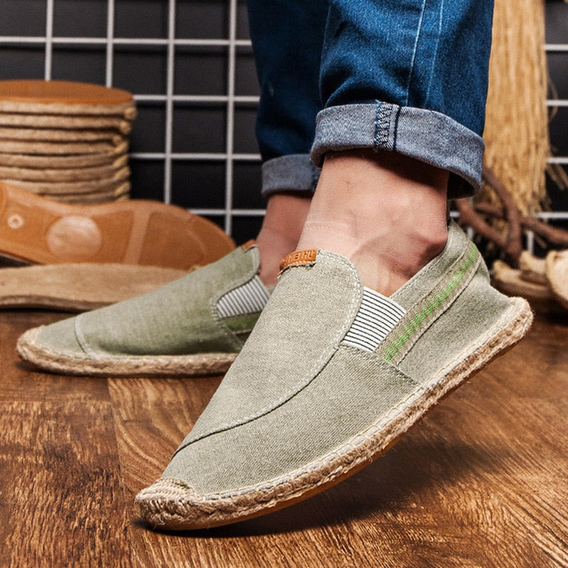 Chaussures plates en chanvre pour hommes - Tivo