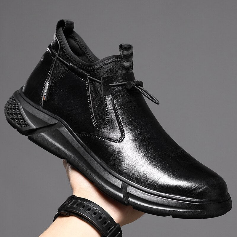 Chaussures de sécurité imperméables en cuir noir pour hommes - GOFF