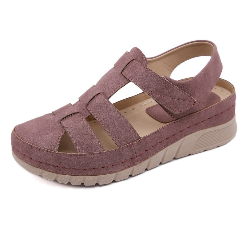 Damen-Sandalen mit optischem Keilabsatz - Wedge