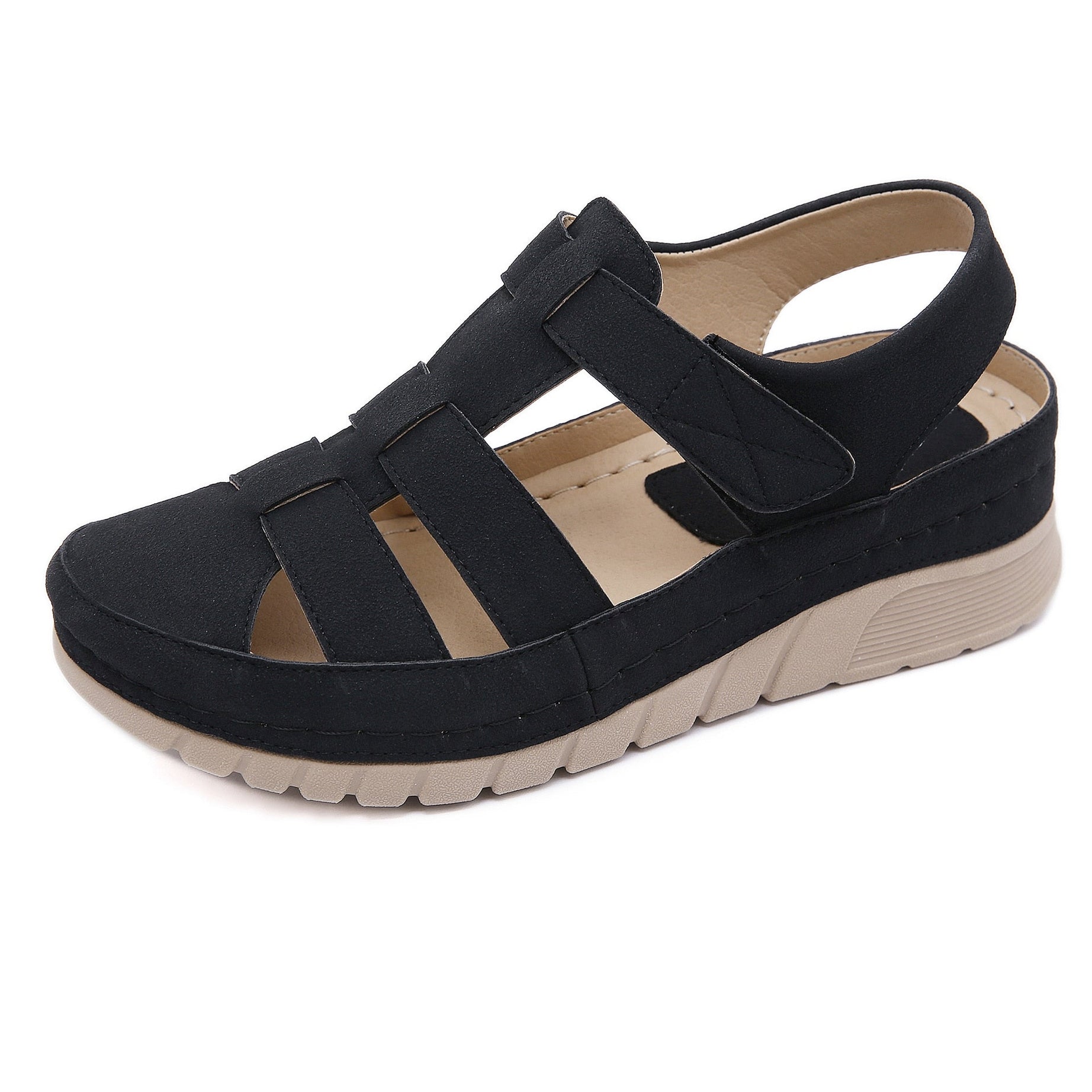 Damen-Sandalen mit optischem Keilabsatz - Wedge