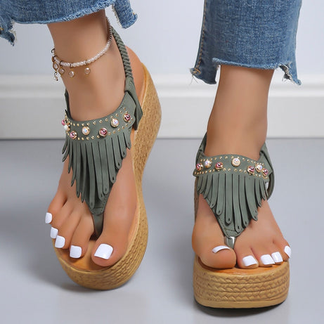 Sandales à clipser avec pompons pour femmes - Fito
