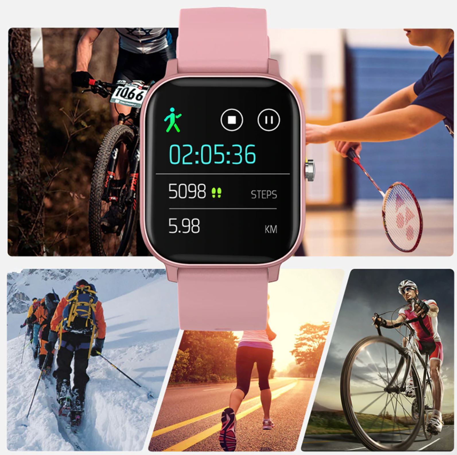 Montre connectée intelligente – WATCHLINE - Rose