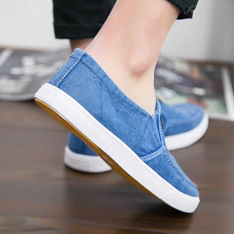 Atmungsaktive Herren-Freizeitschuhe aus Canvas und Denim – Jappy