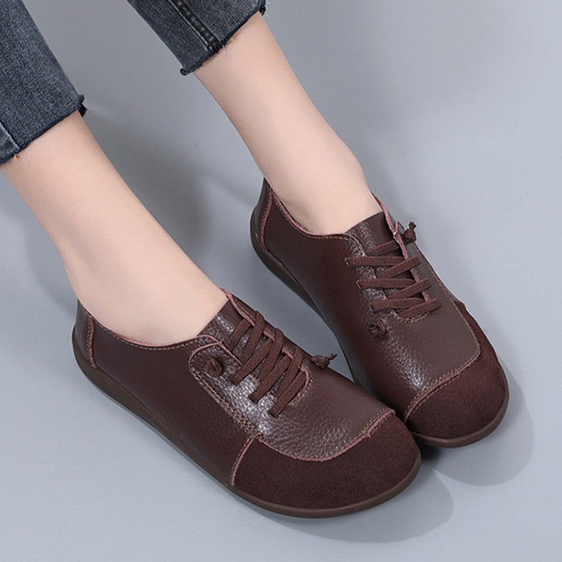 Chaussures orthopédiques à enfiler en cuir