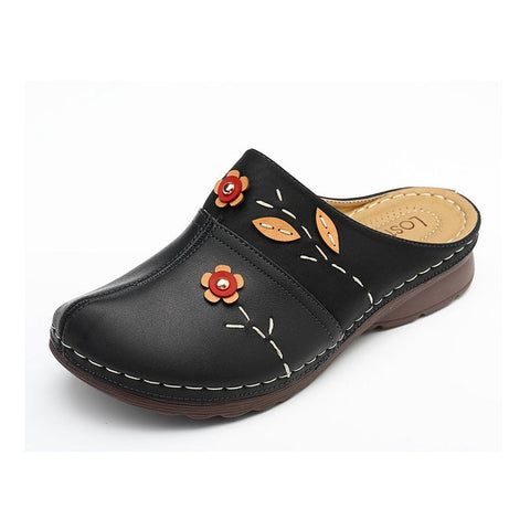 Bequeme, weiche Clogs mit Blumenmuster