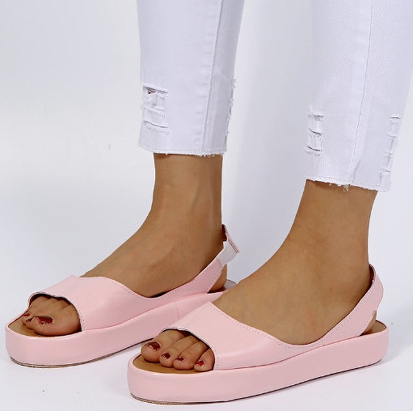 Lässige flache Outdoor-Sandalen für Damen – awa-queen