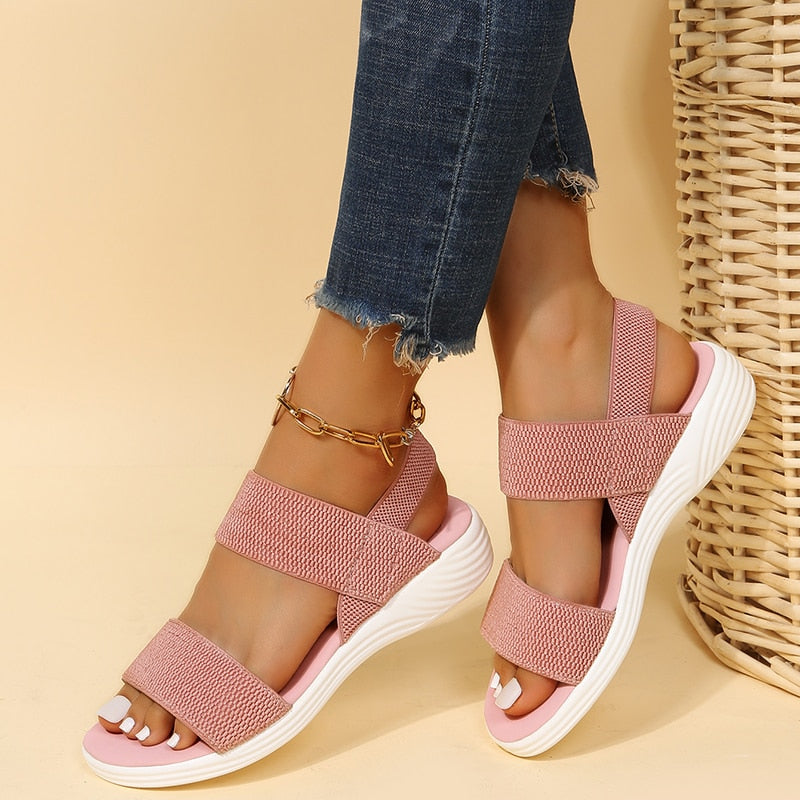 Bequeme Sandalen mit Keilabsatz für Damen – Kallyo