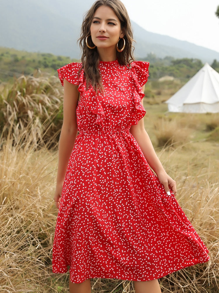 Robe Bohème Rouge chic