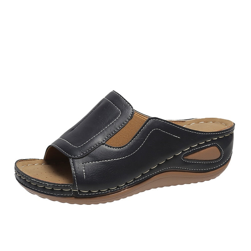 Strand-Walking-Keilsandalen für Damen – Saphir