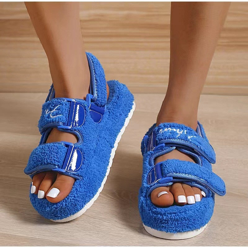 Plüschsandalen für Damen - Bel