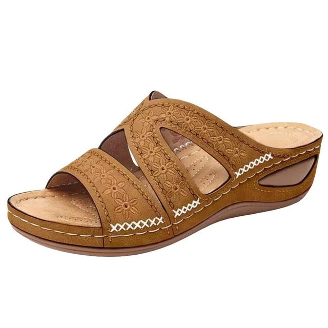 Lässige Outdoor-Sandalen mit Blumenmuster für Damen – Zinny