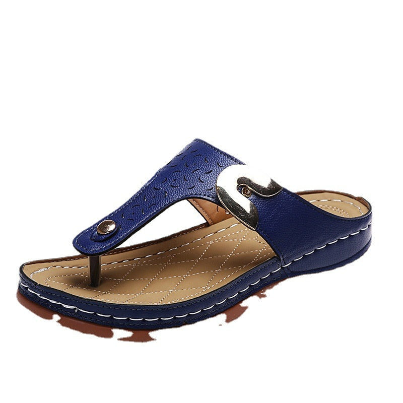 Orthopädische Keilsandalen mit offener Zehenpartie