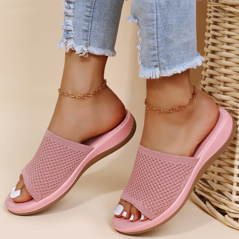 Flache Sommersandalen für Damen - Ludy