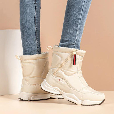 Bottes de neige d'hiver pour femmes - Bottes doublées de fourrure