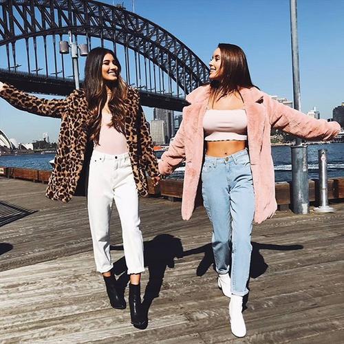 Mantel aus Kunstfell mit Leopardenmuster