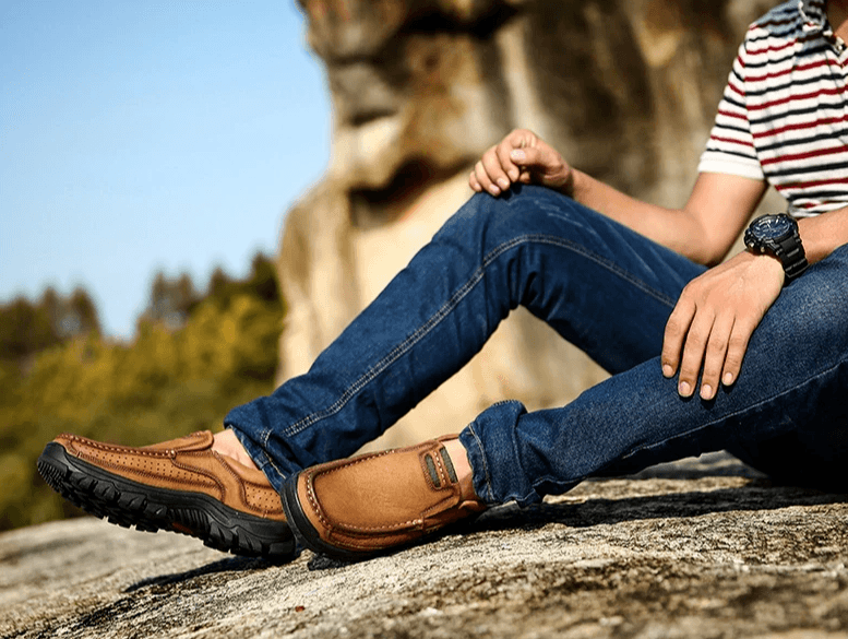 Mocassins Orthopédiques avec semelles de soutien.